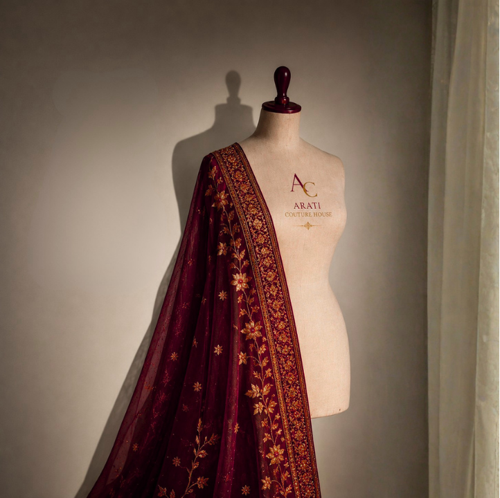 Couture drape on a mannequin